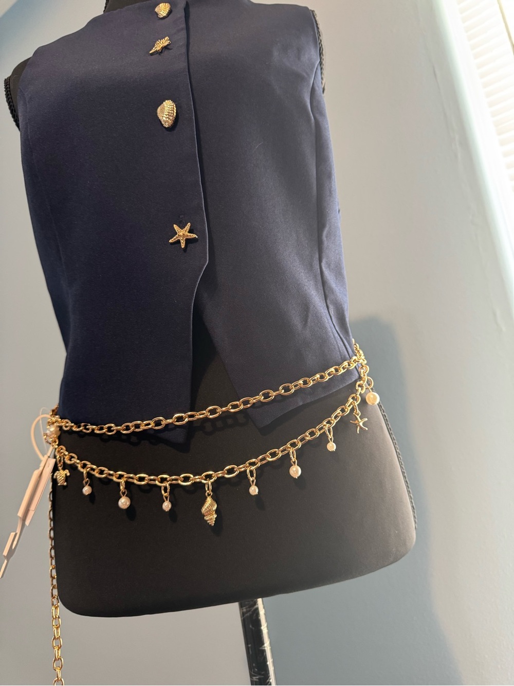 Stylish Black and Cream Women's Belt